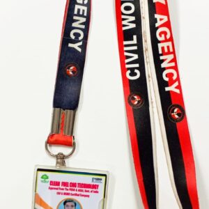 Corporate ID Card with dog hook and hard laminated paper card